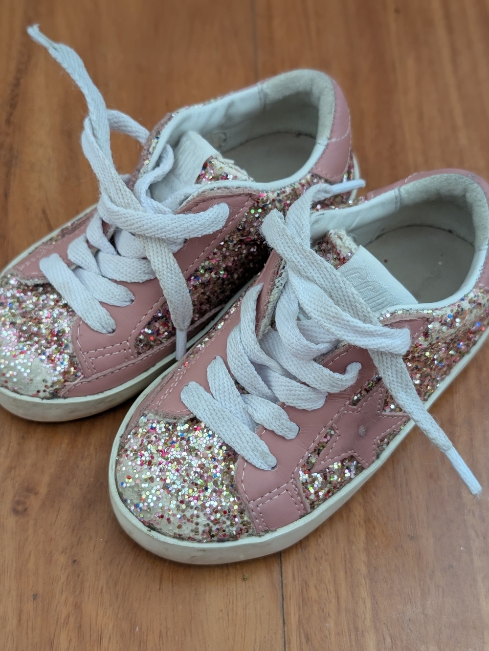 Golden Goose Kids Pink Glitter Sneakers